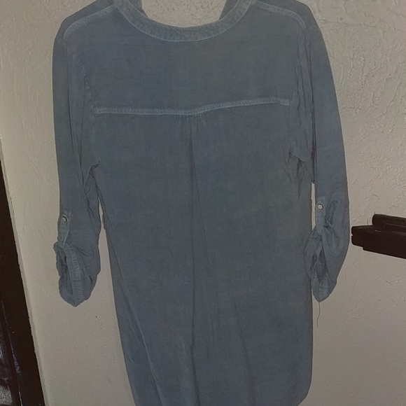 Blue jean dressy pocketed shirt - Picture 3 of 3